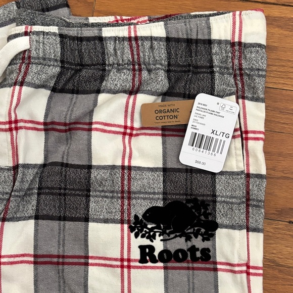 Roots Kids Checkered Pajama Bottoms - Black, White, and Red - Picture 3 of 5